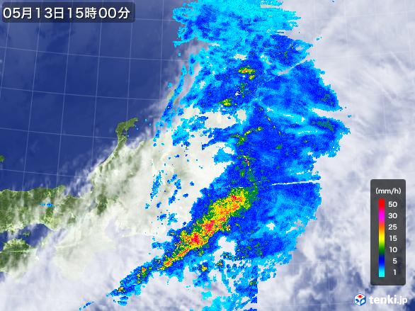 実況天気図(2017年05月13日)