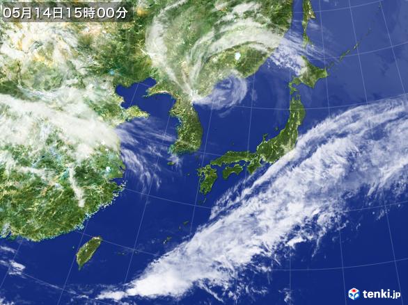 実況天気図(2017年05月14日)