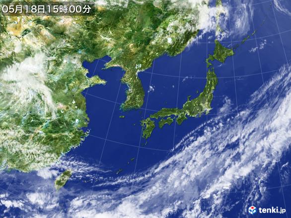 実況天気図(2017年05月18日)