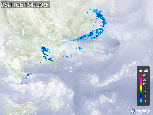 実況天気図(2017年06月10日)