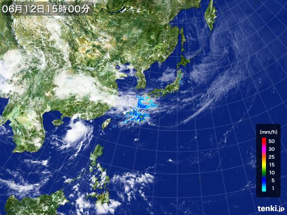 実況天気図(2017年06月12日)