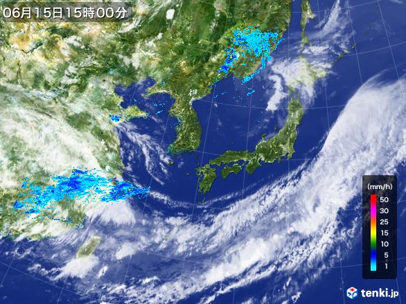 実況天気図(2017年06月15日)