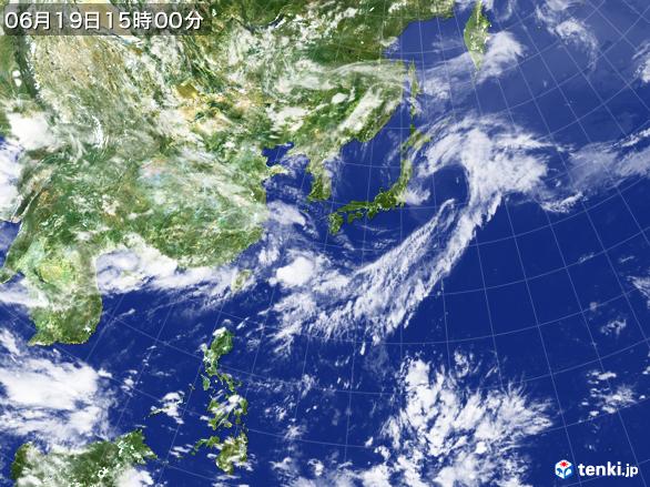 実況天気図(2017年06月19日)