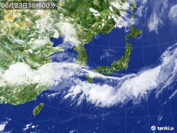 実況天気図(2017年06月23日)
