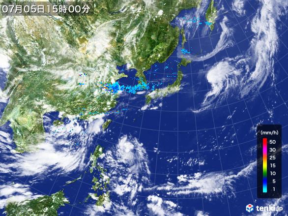 実況天気図(2017年07月05日)