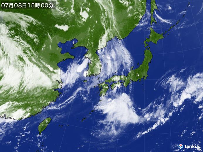 実況天気図(2017年07月08日)