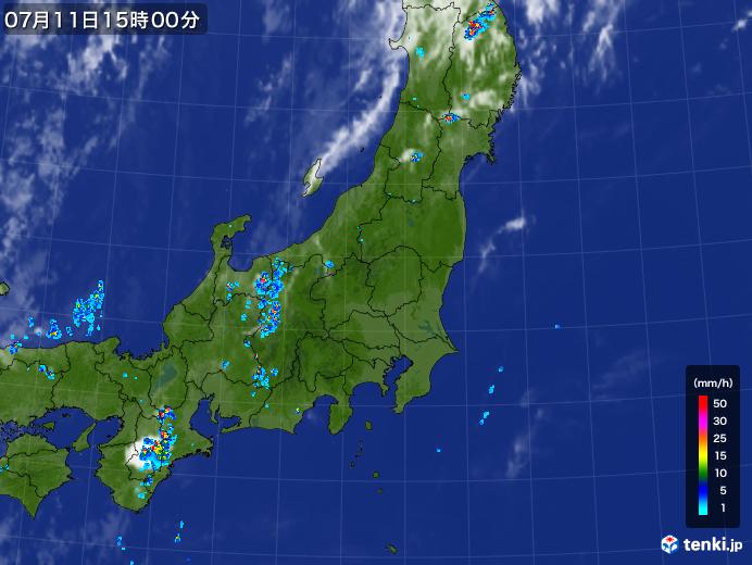 実況天気図(2017年07月11日)