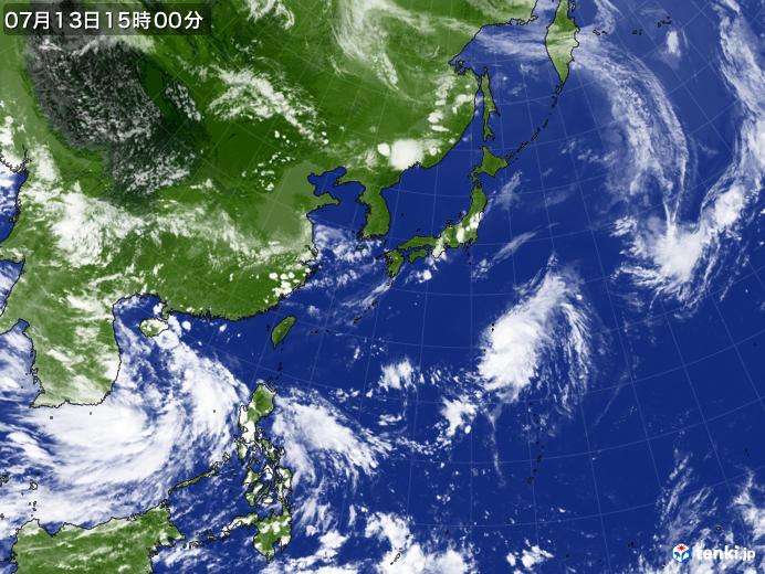 実況天気図(2017年07月13日)