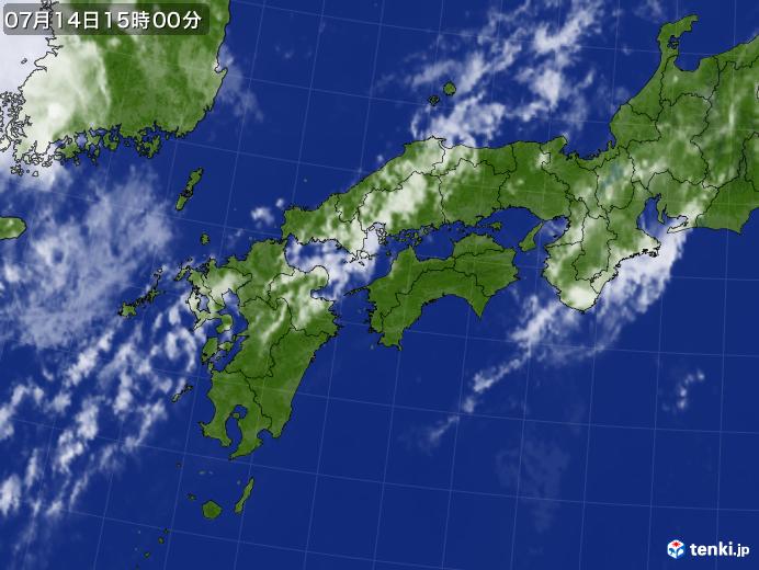 実況天気図(2017年07月14日)