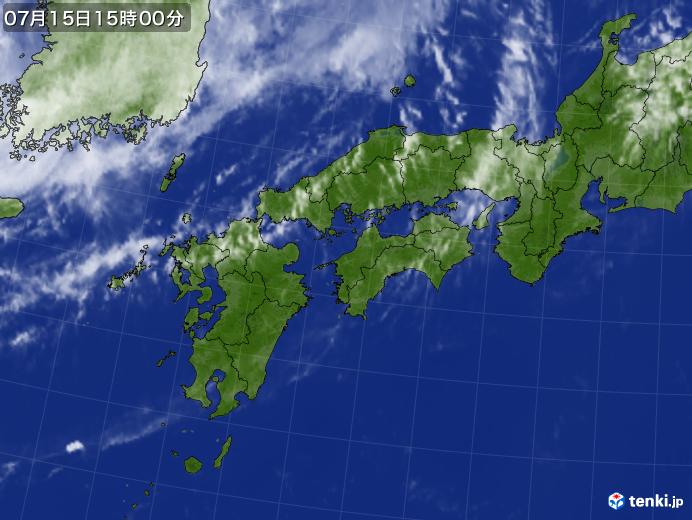 実況天気図(2017年07月15日)