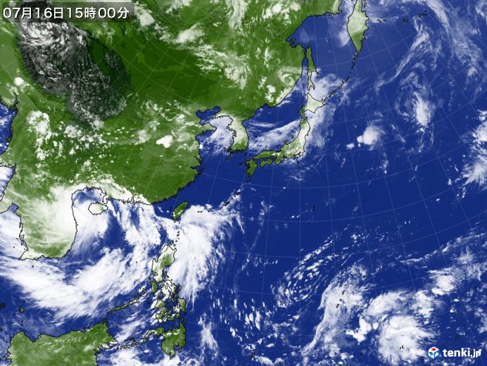 実況天気図(2017年07月16日)