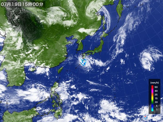 実況天気図(2017年07月19日)