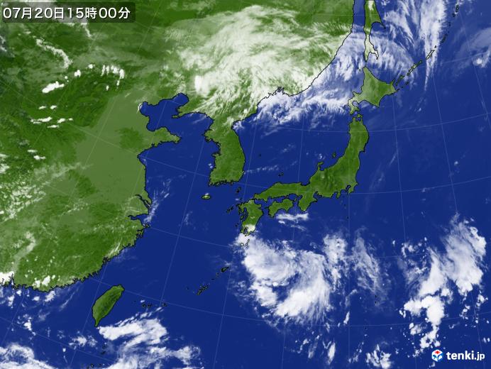 実況天気図(2017年07月20日)