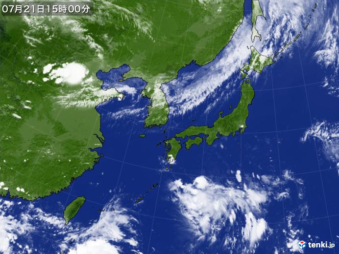 実況天気図(2017年07月21日)