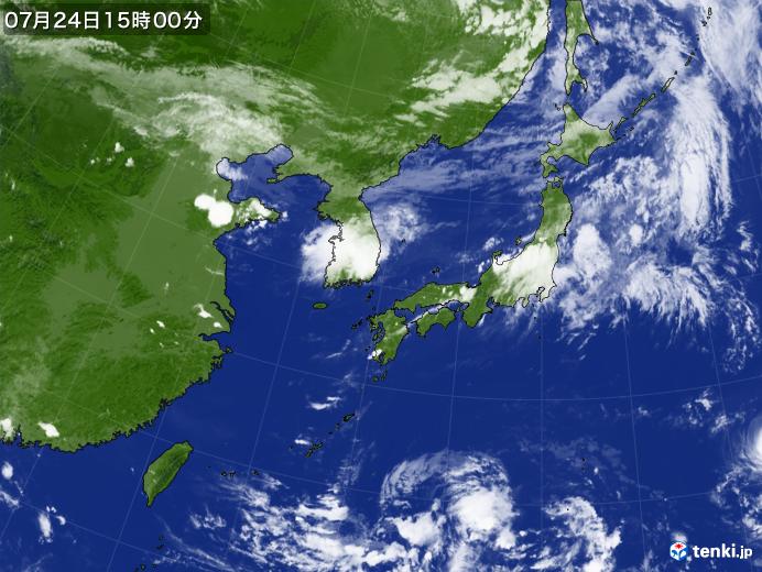 実況天気図(2017年07月24日)
