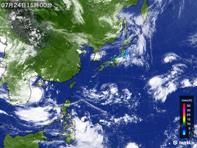 実況天気図(2017年07月24日)