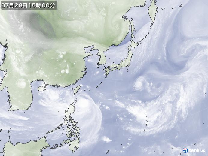 実況天気図(2017年07月28日)