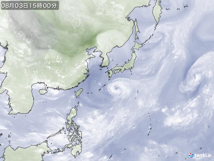 実況天気図(2017年08月03日)