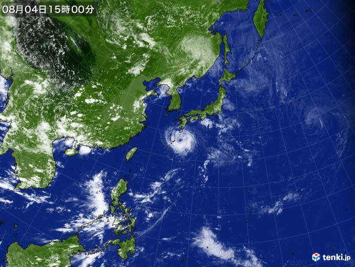 実況天気図(2017年08月04日)