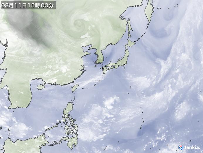 実況天気図(2017年08月11日)