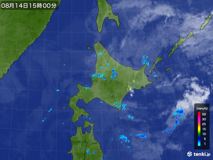 実況天気図(2017年08月14日)