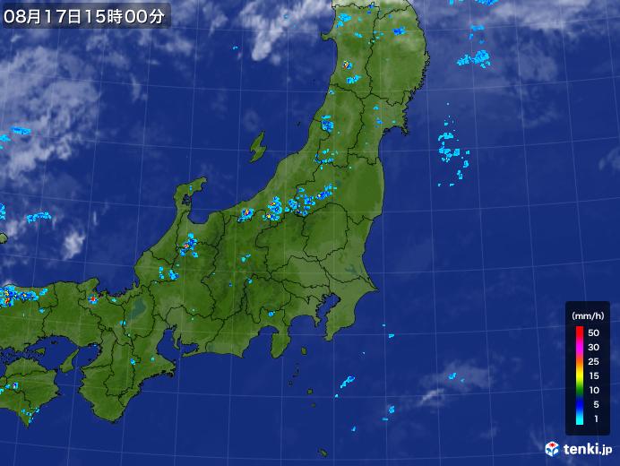 実況天気図(2017年08月17日)