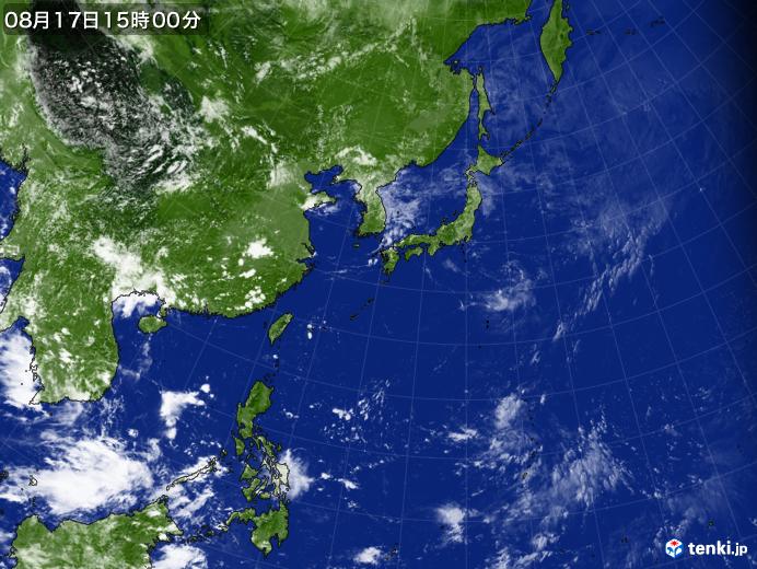 実況天気図(2017年08月17日)