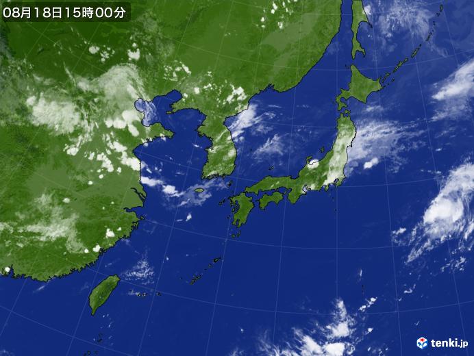 実況天気図(2017年08月18日)