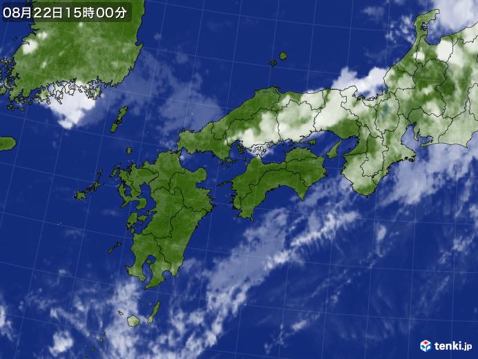 実況天気図(2017年08月22日)