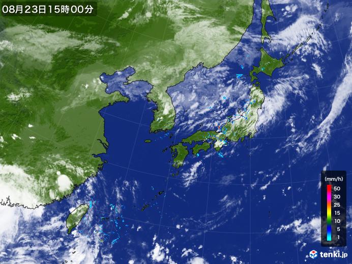 実況天気図(2017年08月23日)