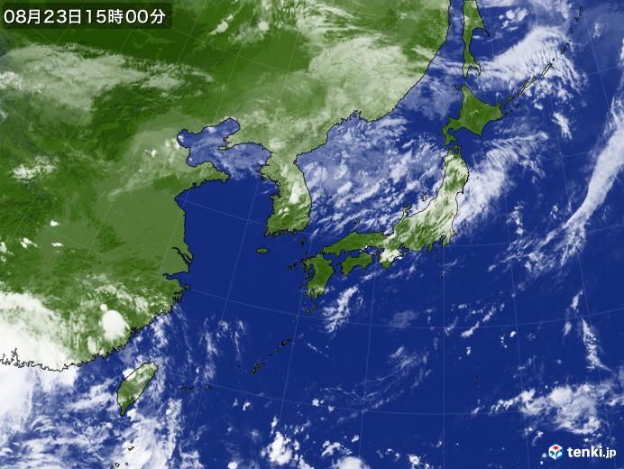 実況天気図(2017年08月23日)