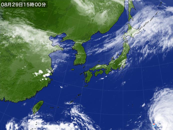 実況天気図(2017年08月29日)