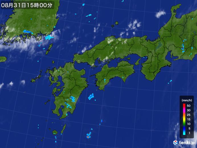 実況天気図(2017年08月31日)