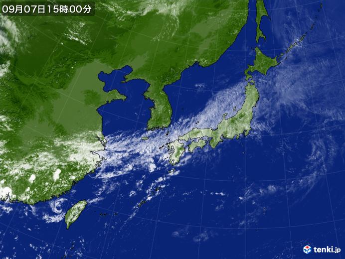 実況天気図(2017年09月07日)