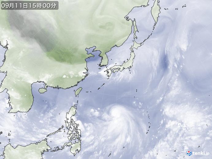 実況天気図(2017年09月11日)