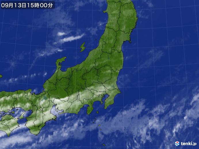 実況天気図(2017年09月13日)