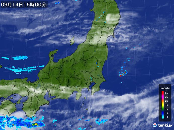 実況天気図(2017年09月14日)