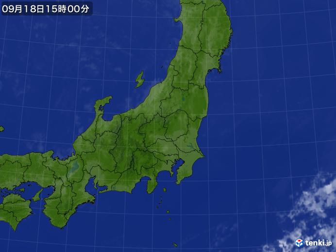 実況天気図(2017年09月18日)