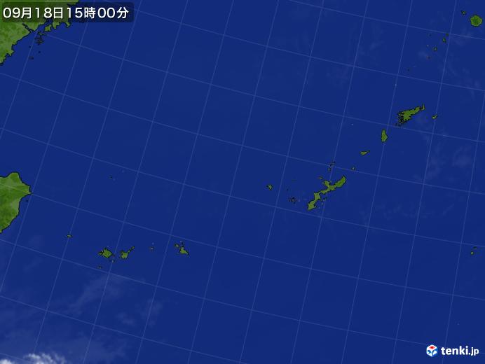 実況天気図(2017年09月18日)