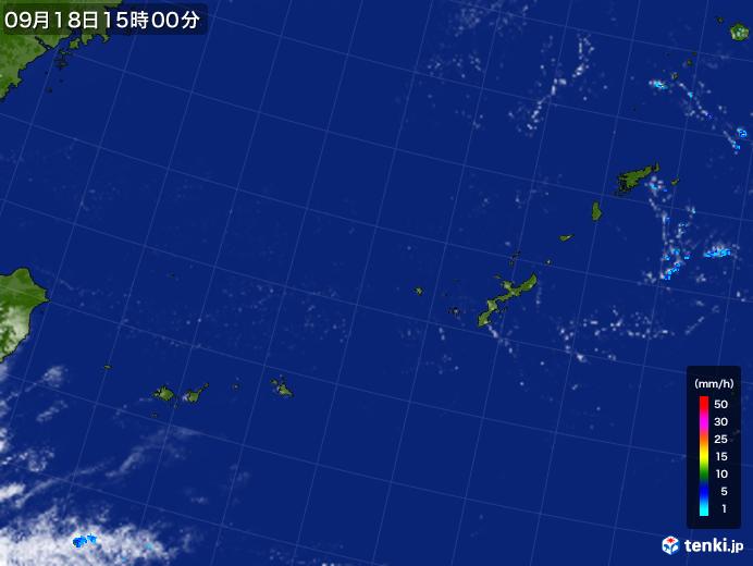 実況天気図(2017年09月18日)