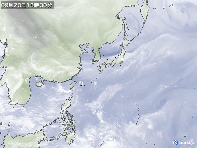 実況天気図(2017年09月20日)