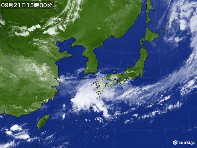 実況天気図(2017年09月21日)