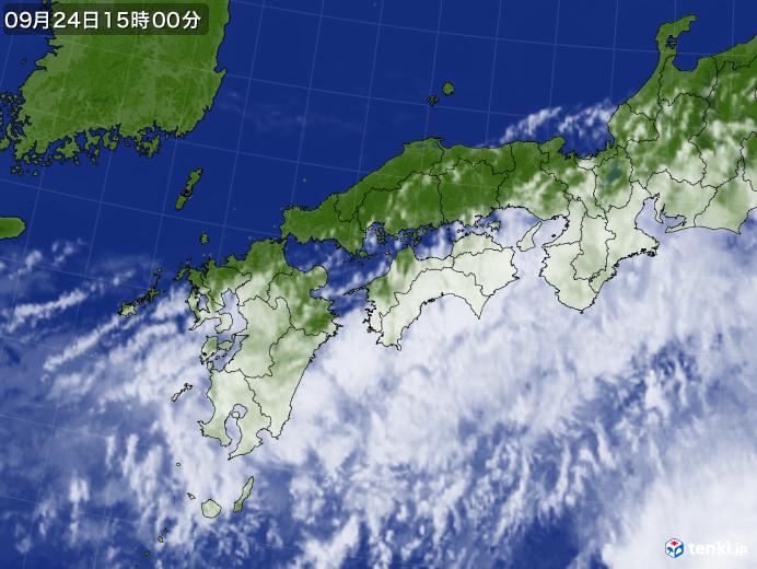 実況天気図(2017年09月24日)