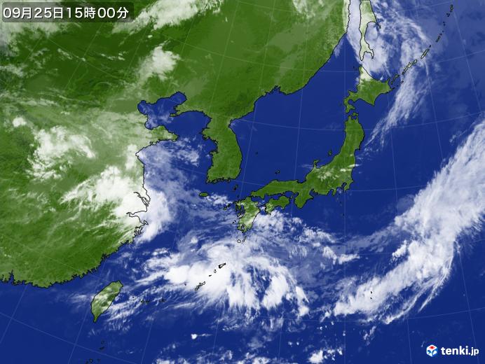 実況天気図(2017年09月25日)