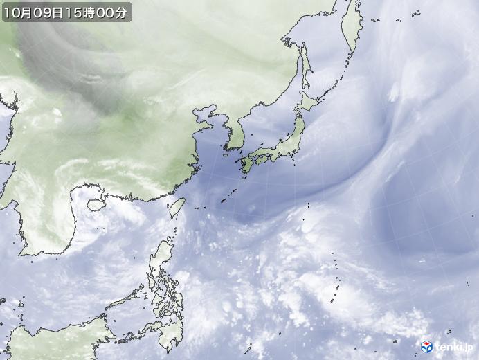 実況天気図(2017年10月09日)