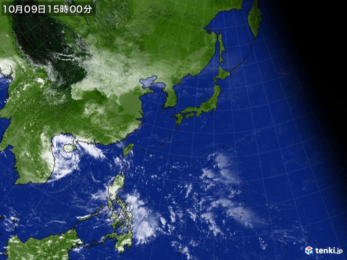 実況天気図(2017年10月09日)