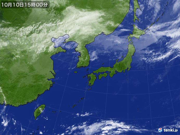 実況天気図(2017年10月10日)