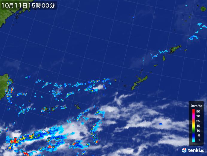 実況天気図(2017年10月11日)