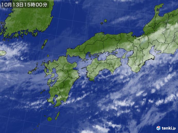 実況天気図(2017年10月13日)