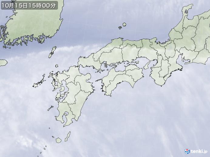 実況天気図(2017年10月15日)